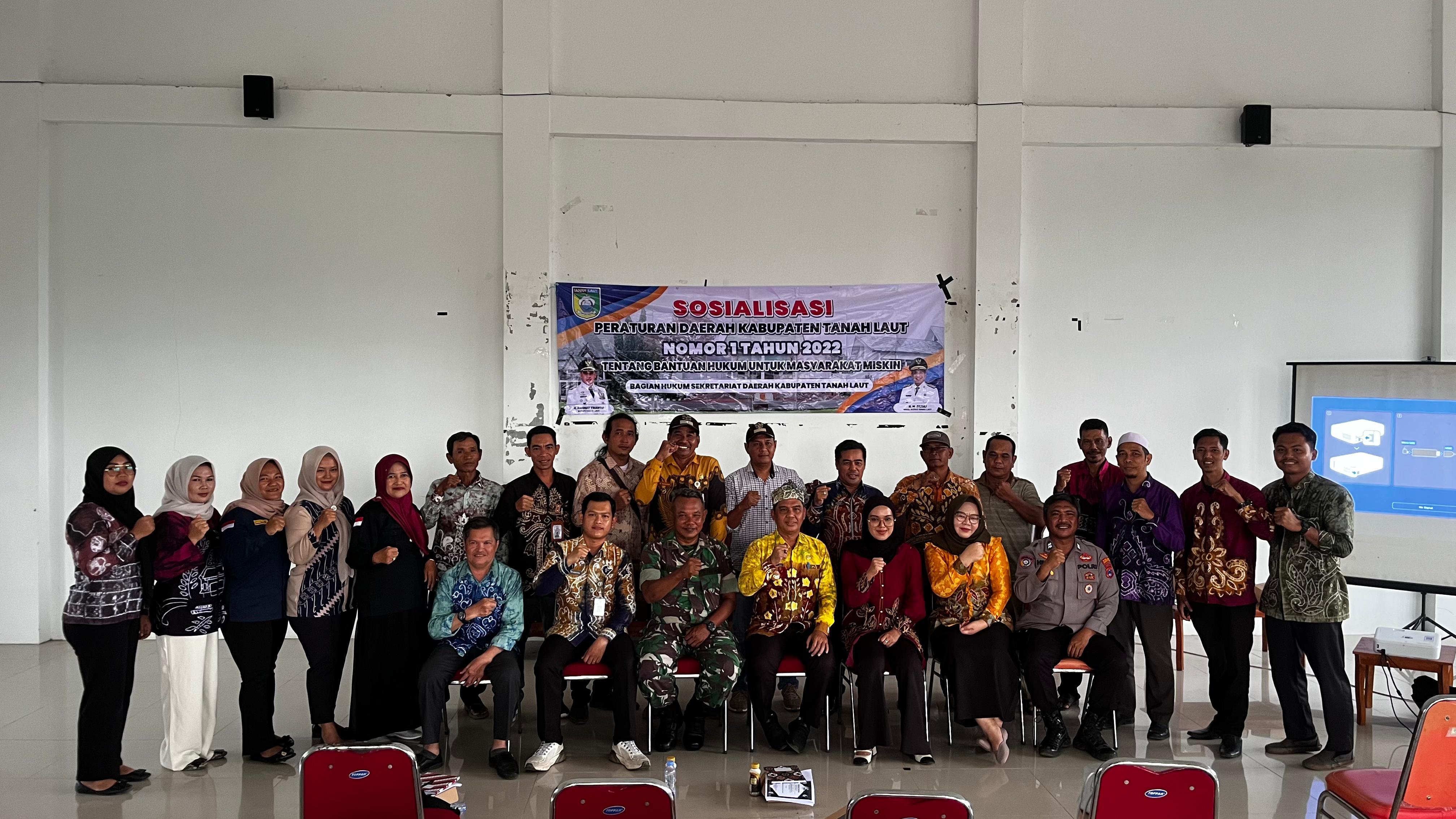 Sosialisasi Peraturan Daerah Nomor 1 Tahun 2022 tentang Bantuan Hukum Untuk Masyarakat Miskin di kec
